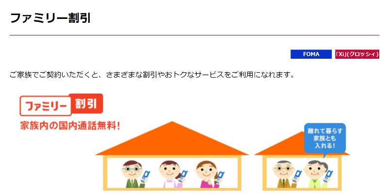 ドコモのファミリー割引