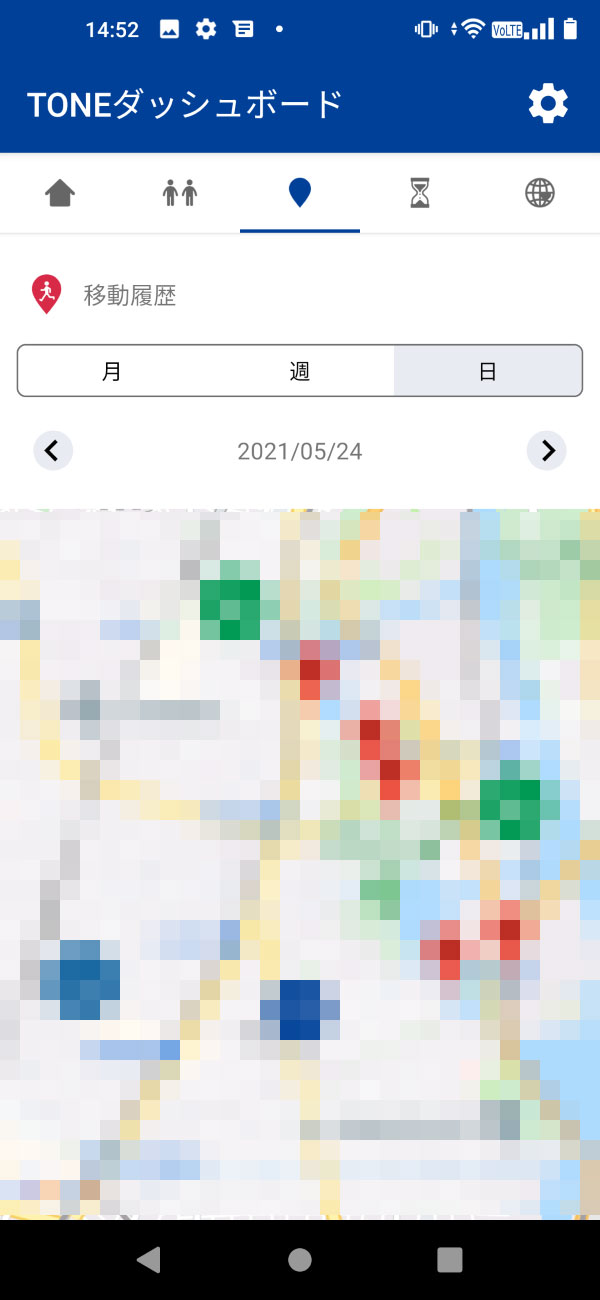 ★移動履歴もマップ上から確認可能